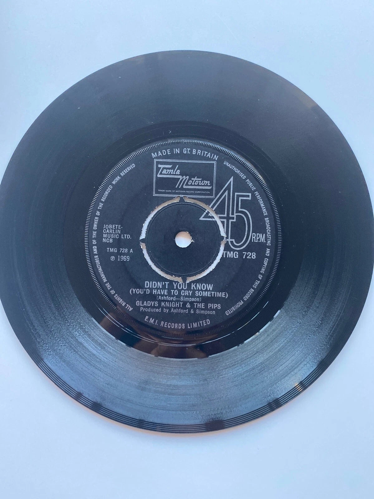 Gladys Knight & The Pips – Didn't You Know 7" Tamla Motown TMG 728