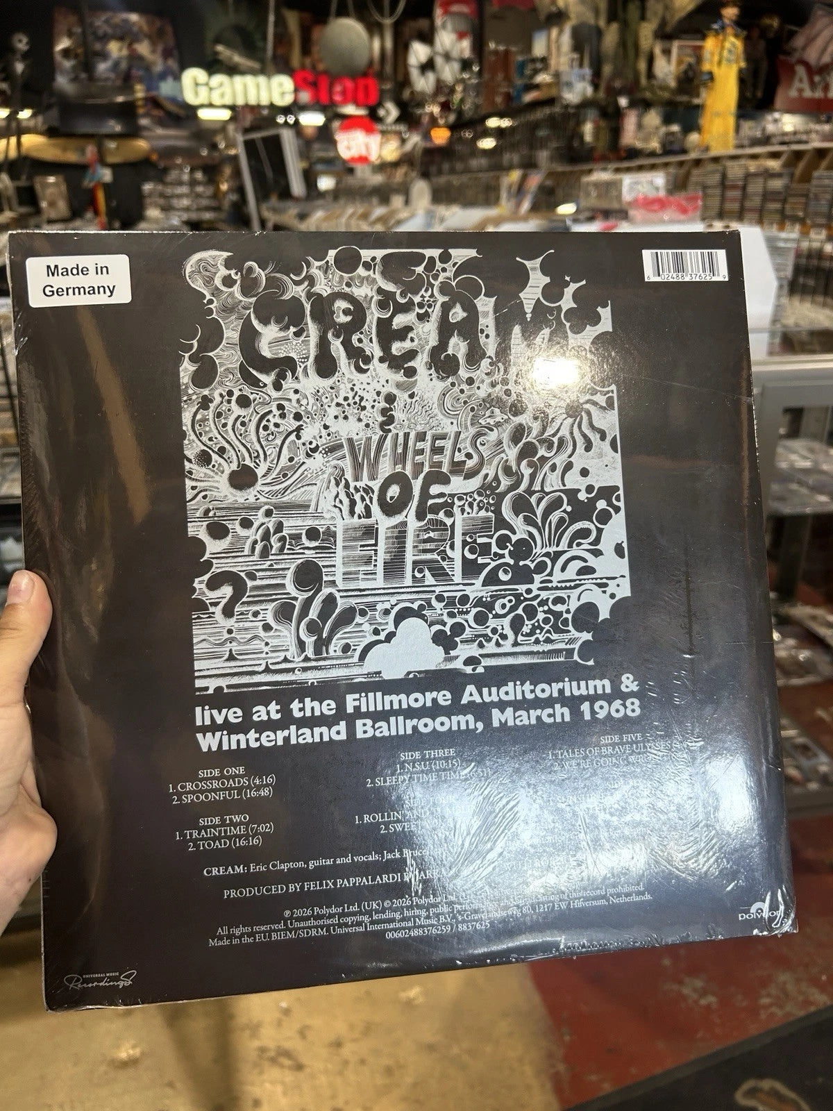 CREAM - WHEELS OF FIRE LIVE AT THE FILLMORE AUDITORIUM WINTERLAND RSD 2026 3 LP