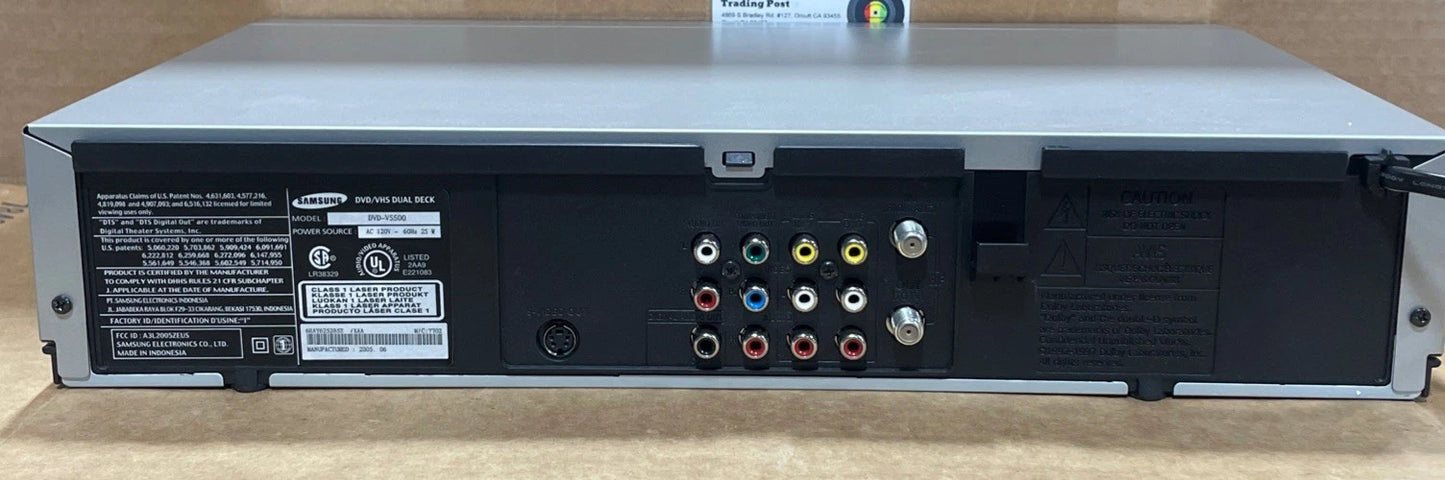 Samsung DVD-V5500 DVD/VCR Combo w/OEM Remote, Cables Orig Box TESTED