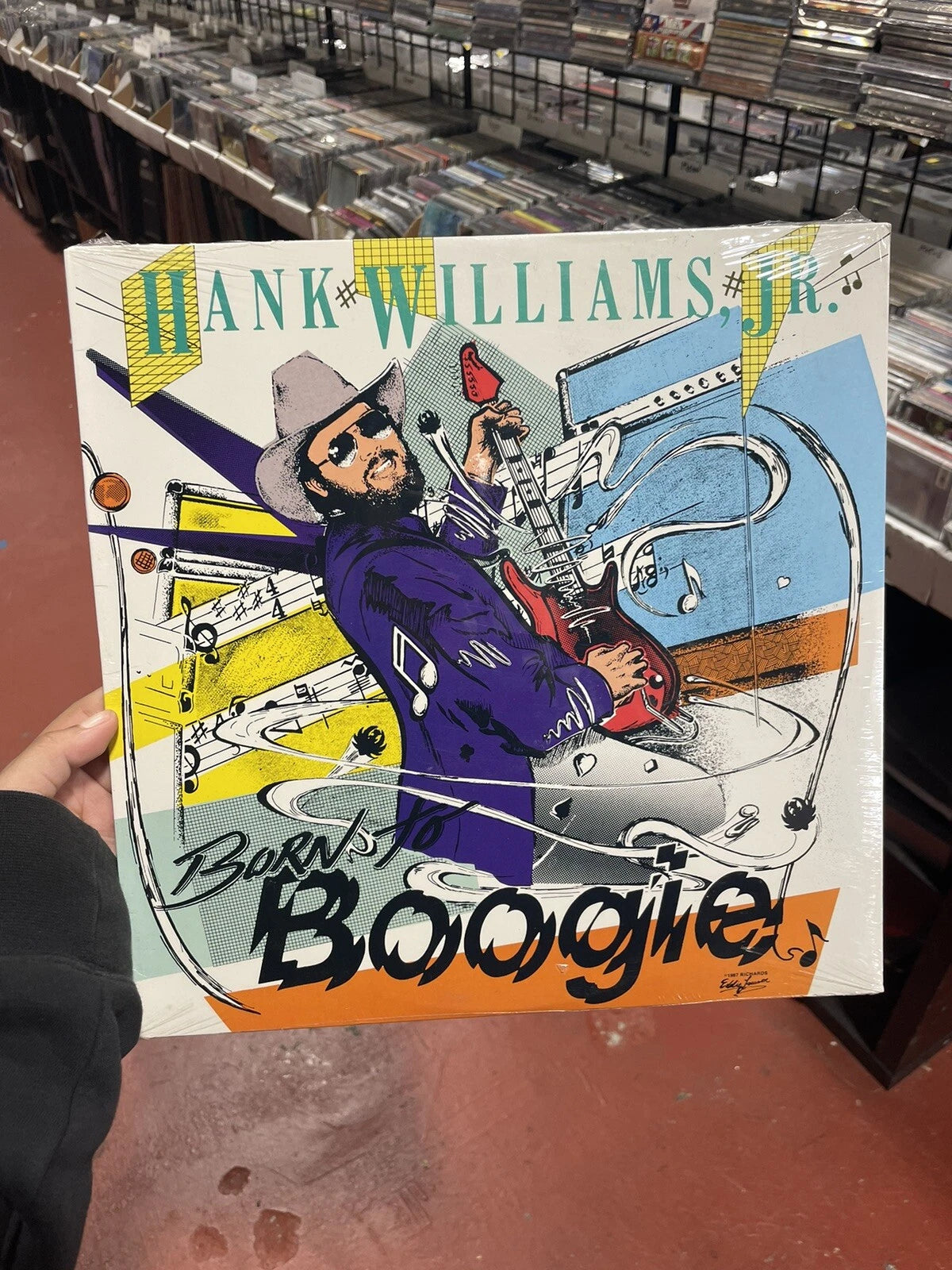 NEW Sealed LP 1987 Hank Williams Jr. Born to Boogie Record - Vinyl BMG Club