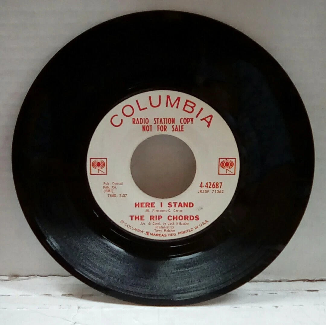 The Rip Chords Here I Stand Promo 7" Single 4-42687