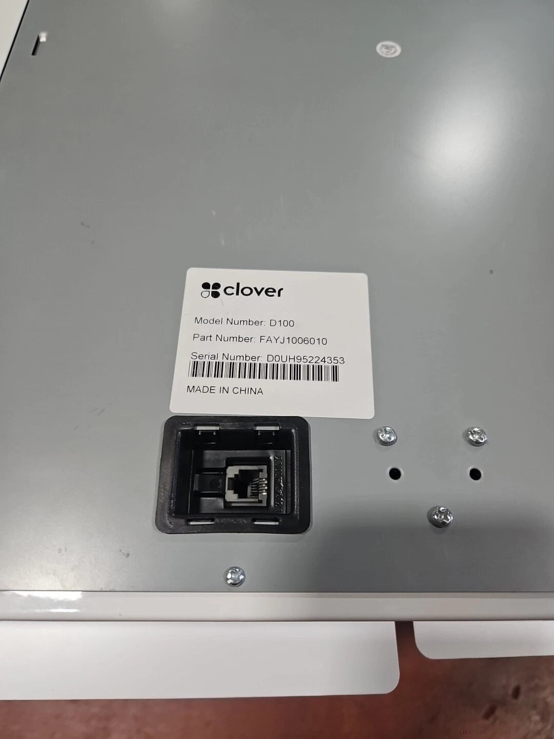 Clover D100 POS Cash Drawer w/ Key Pre-OWNED