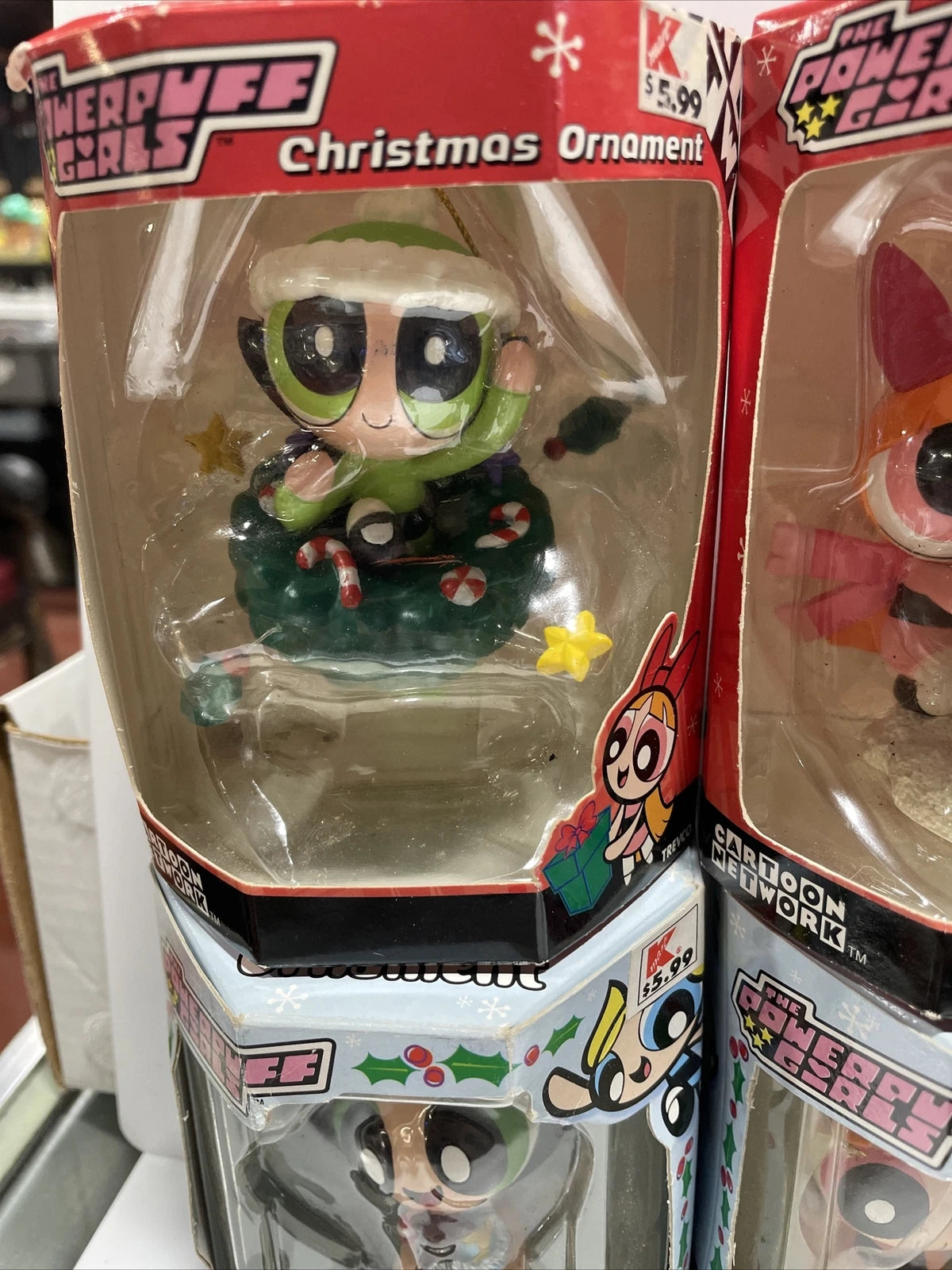 Trevco Cartoon Network The Powerpuff Girls Set Of 6 Christmas Ornaments NEW