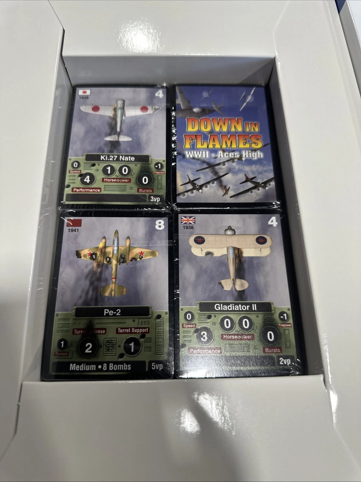 New in Shrink NIS - Down in Flames Aces High War Game by DVG Games - Open Box
