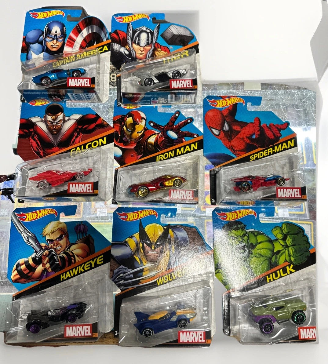 Hot Wheels Marvel Comics Character Cars Set Of 8 Cars