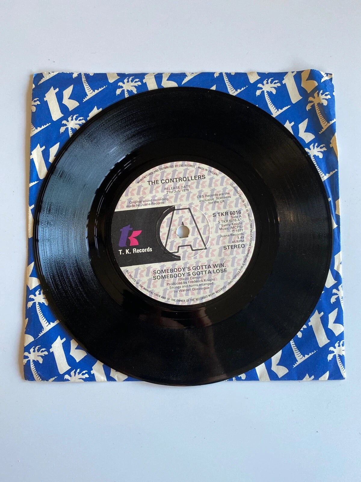 THE CONTROLLERS.SOMEBODY'S GOTTA WIN / FEELING A.UK ORIG SOUL PROMO 7" &CO/SL.EX