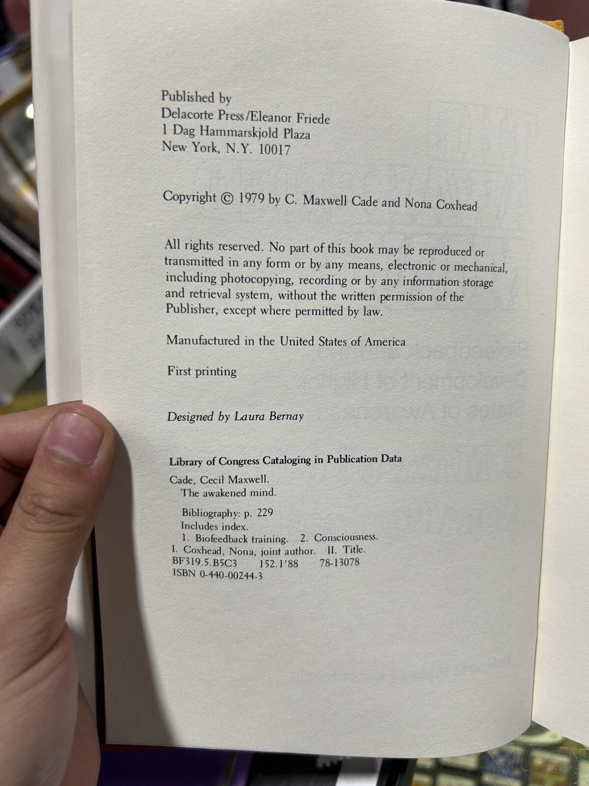 The Awakened Mind C Maxwell Cade Nona Coxhead 1979