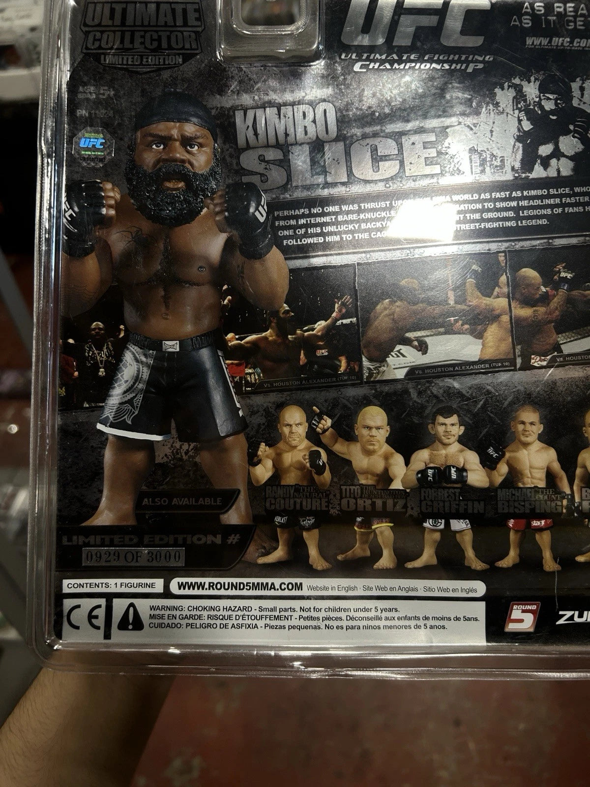 Kimbo Slice Round 5 UFC Collector Figure W/shirt Limited Edition #929/3000