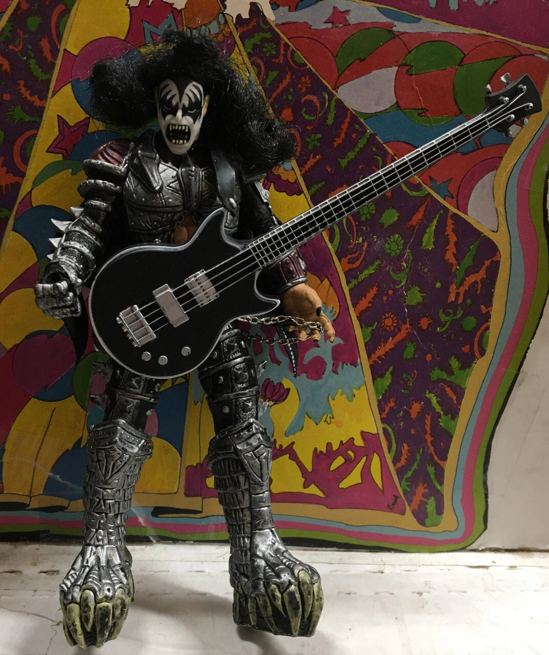 Gene Simmons 1998 Psycho Circus Tour Edition Action Figure w/Bass & Stand