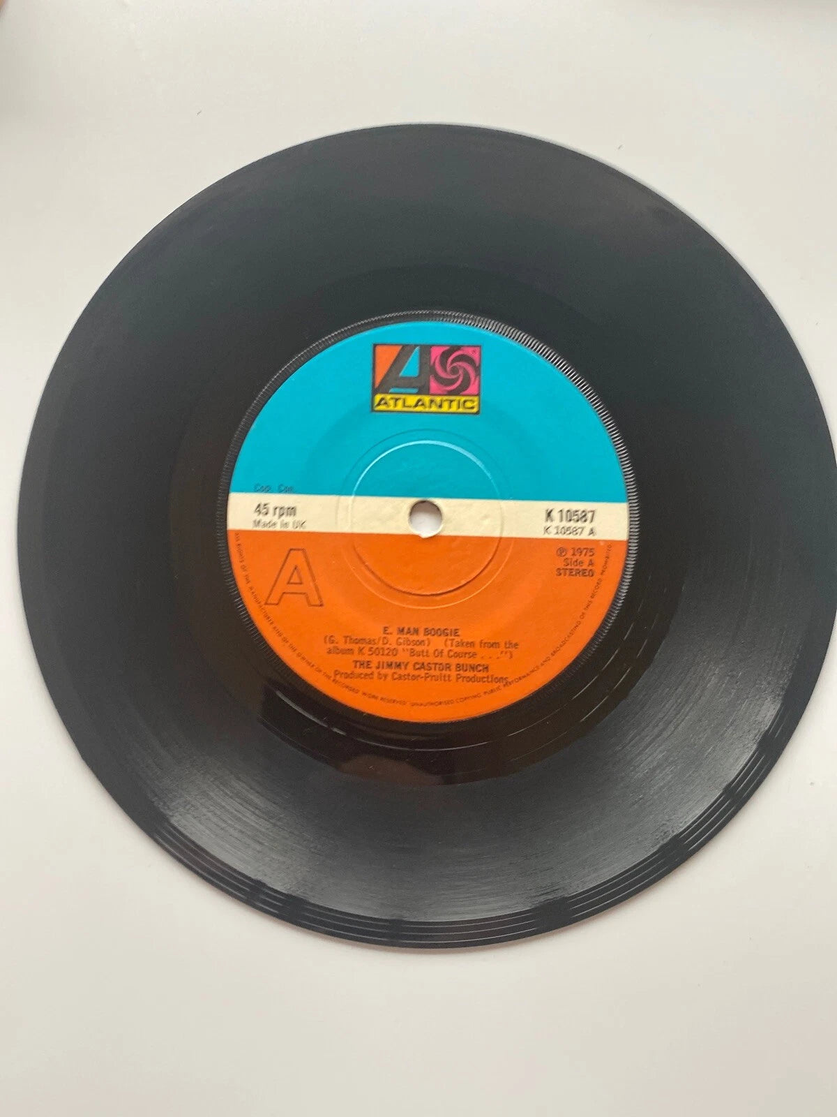 E. Man Boogie Jimmy Castor UK 7" vinyl single record K10587 ATLANTIC 1975