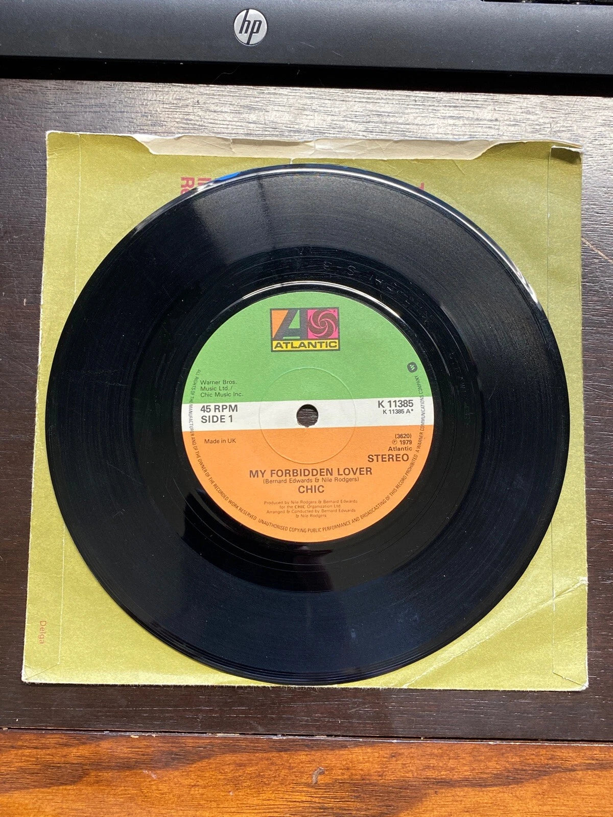 Chic – My Forbidden Lover Vinyl 7" Single UK Atlantic K 11385 1979 VG