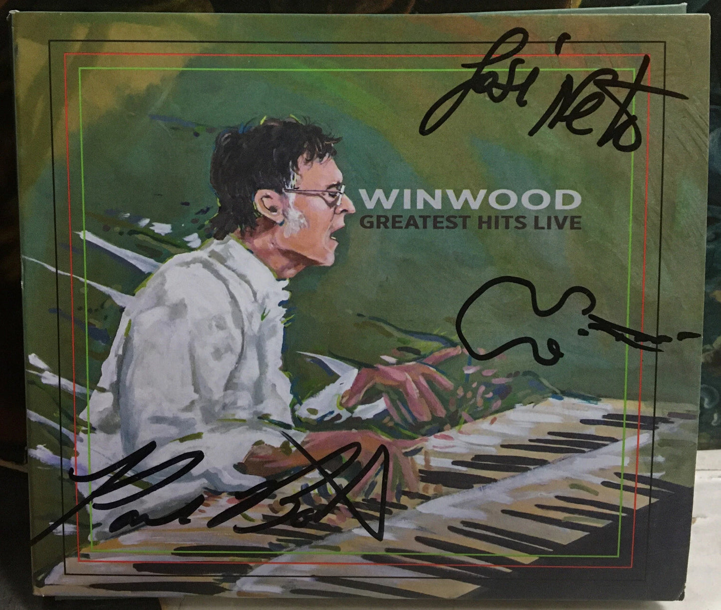 Steve Winwood Greatest Hits Live Autographed CD w/Concert Tickets