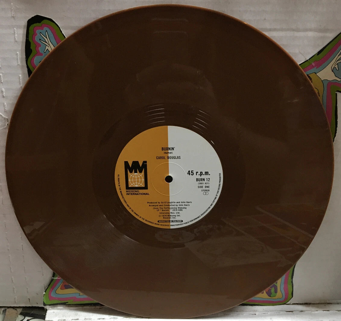 Carol Douglas Burnin’ 12” UK Record BURN12 Brown