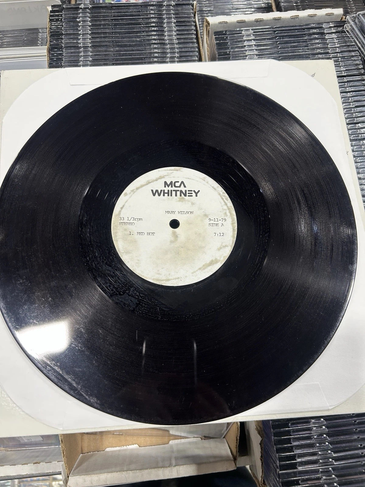 Mary Wilson Of The Supremes Red Hot 12” Remix Acetate Lp One Sided