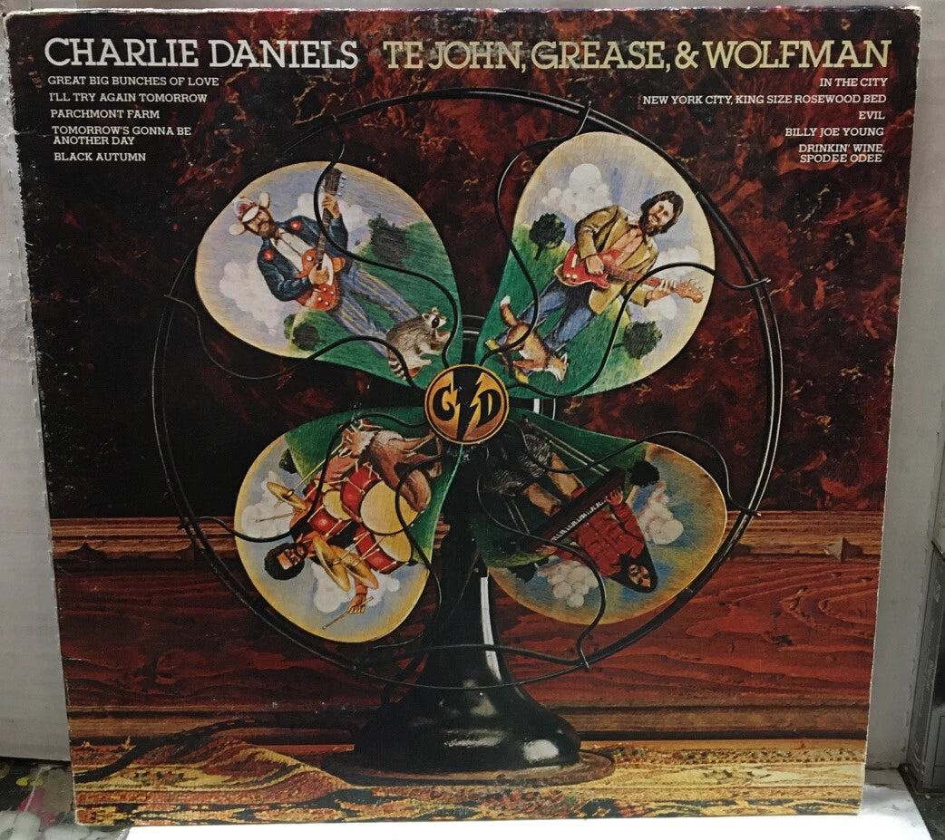 Charlie Daniels Te John,Grease, & Wolfman Record JE34665