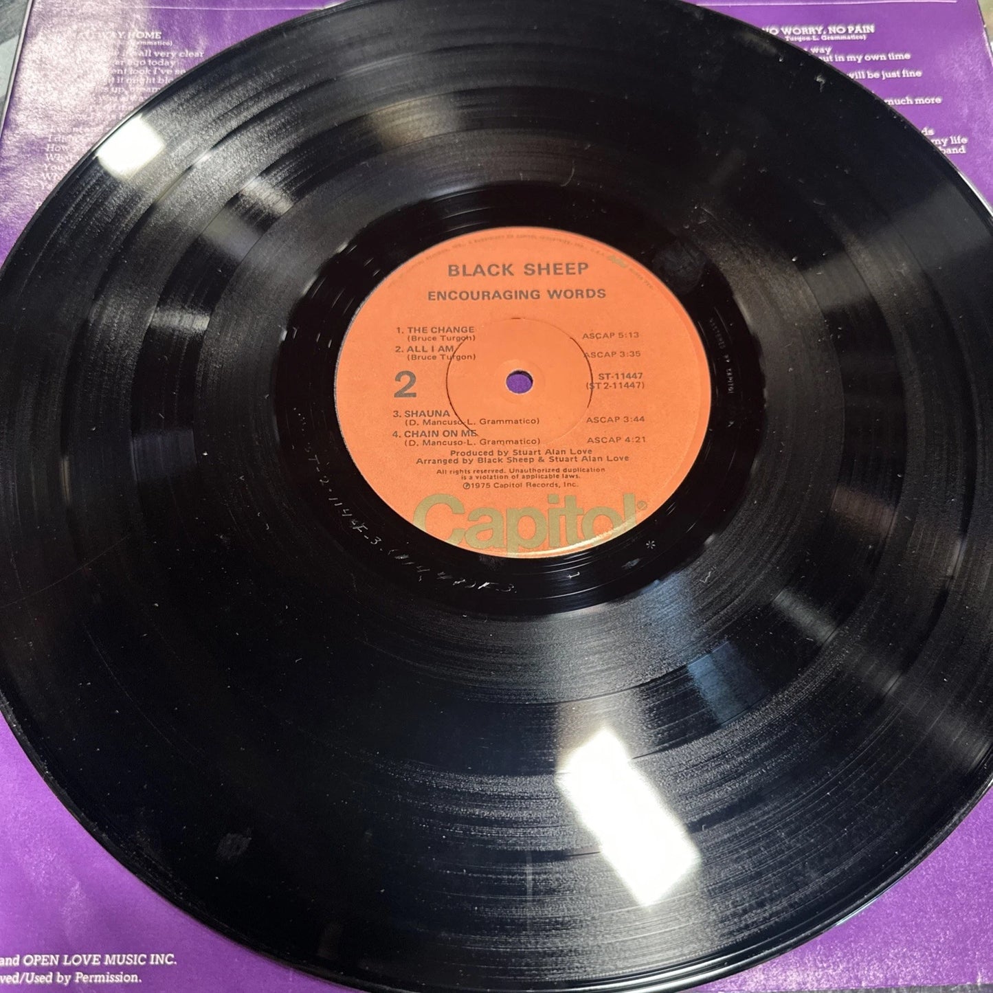 Black Sheep - Encouraging Words - Capitol – ST-11447 shrink vg+