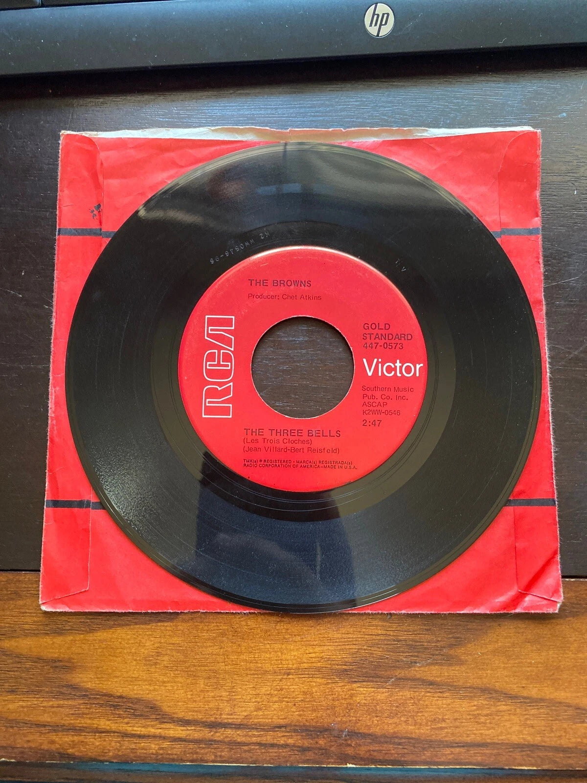 The Browns 45 The Three Bells / Scarlet Ribbons RCA Gold Standard 447-0573 VG++