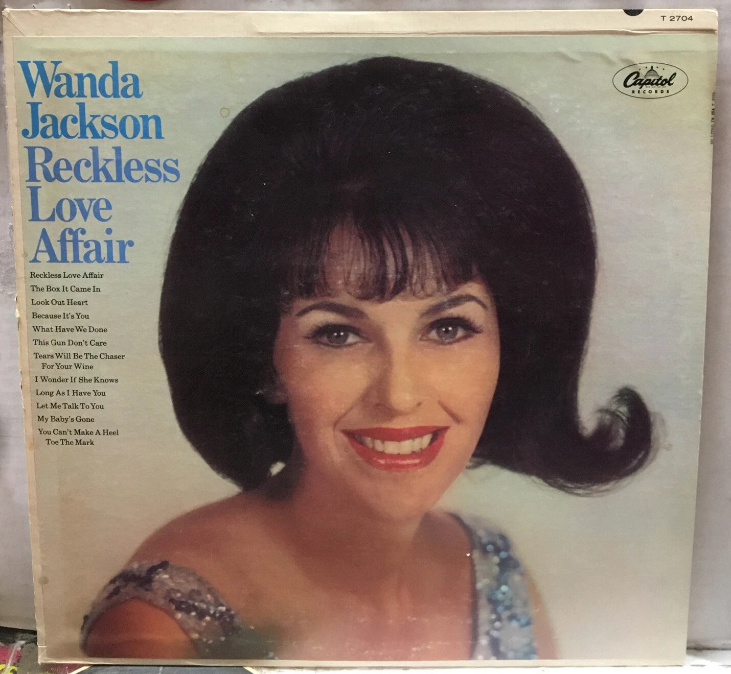 Wanda Jackson Reckless Love Affair Autographed Record T2704
