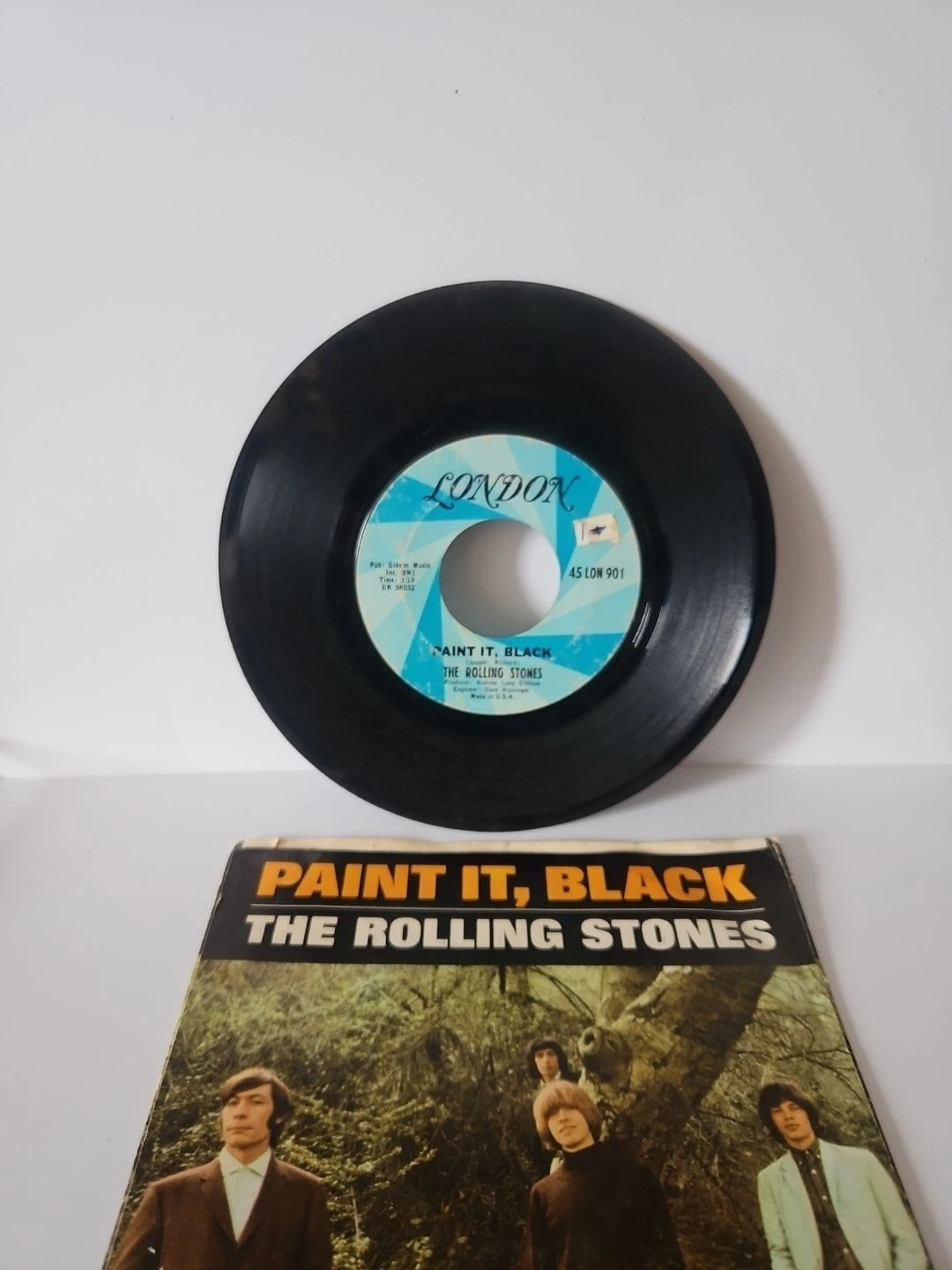 THE ROLLING STONES Paint It Black/Stupid Girl 45 London 901 Picture Sleeve 45RPM