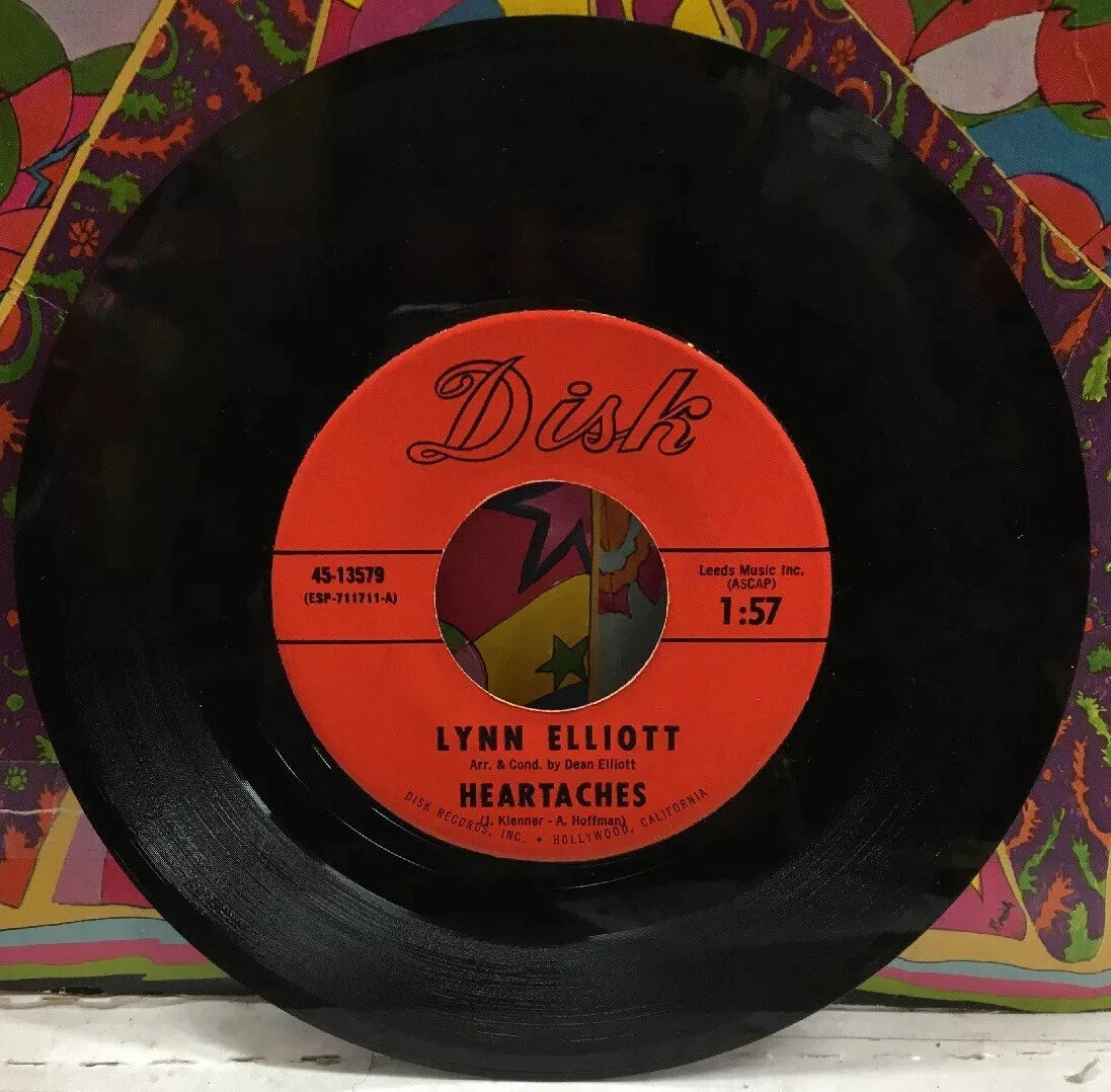 Lynn Elliott Heartaches/I Love Him 7” Single 45-13579