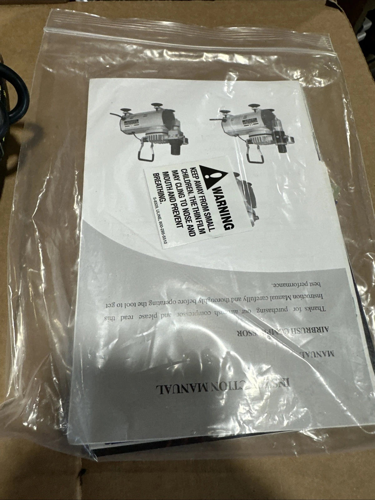CE Model No. TC-20 Airbrush Compressor with Air Hose Tested With Brushes