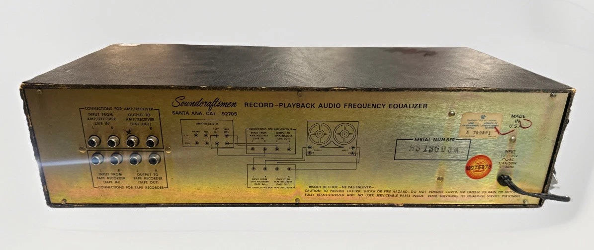 SOUNDCRAFTSMEN SE450 10-BAND STEREO GRAPHIC EQUALIZER Untested