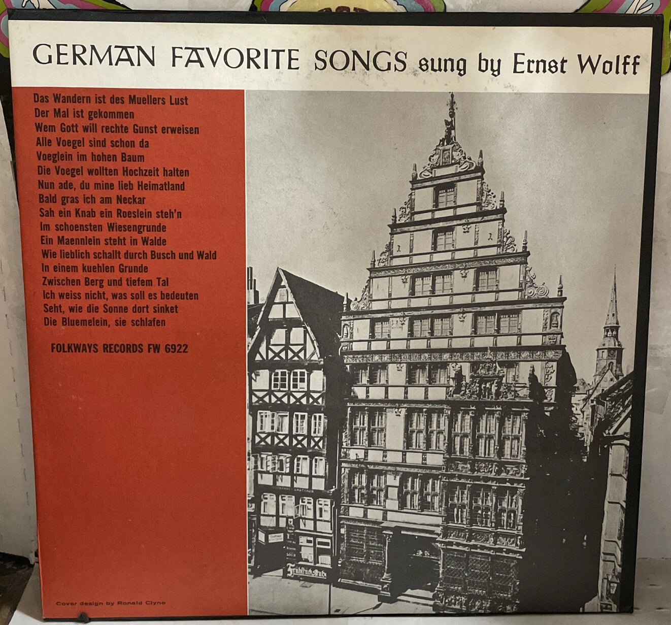 Ernst Wolff German Favorite Songs 10” Record w/Insert FW6922