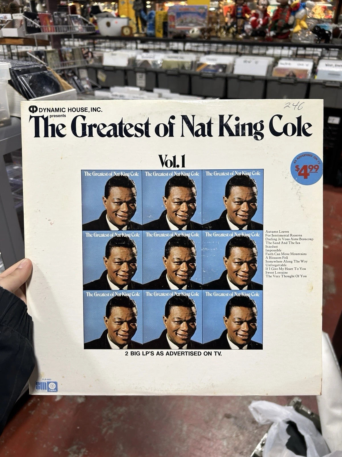 The Greatest of Nat King Cole Vol 1-2 Vinyl Record 2x LP SLB 6803 Unforgettable