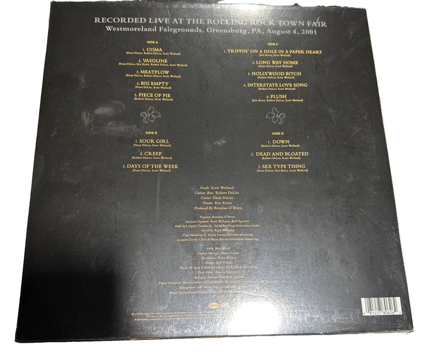 Stone Temple Pilots Live at Rolling Rock 2001 RSD 2026 Sealed Yellow Vinyl LP