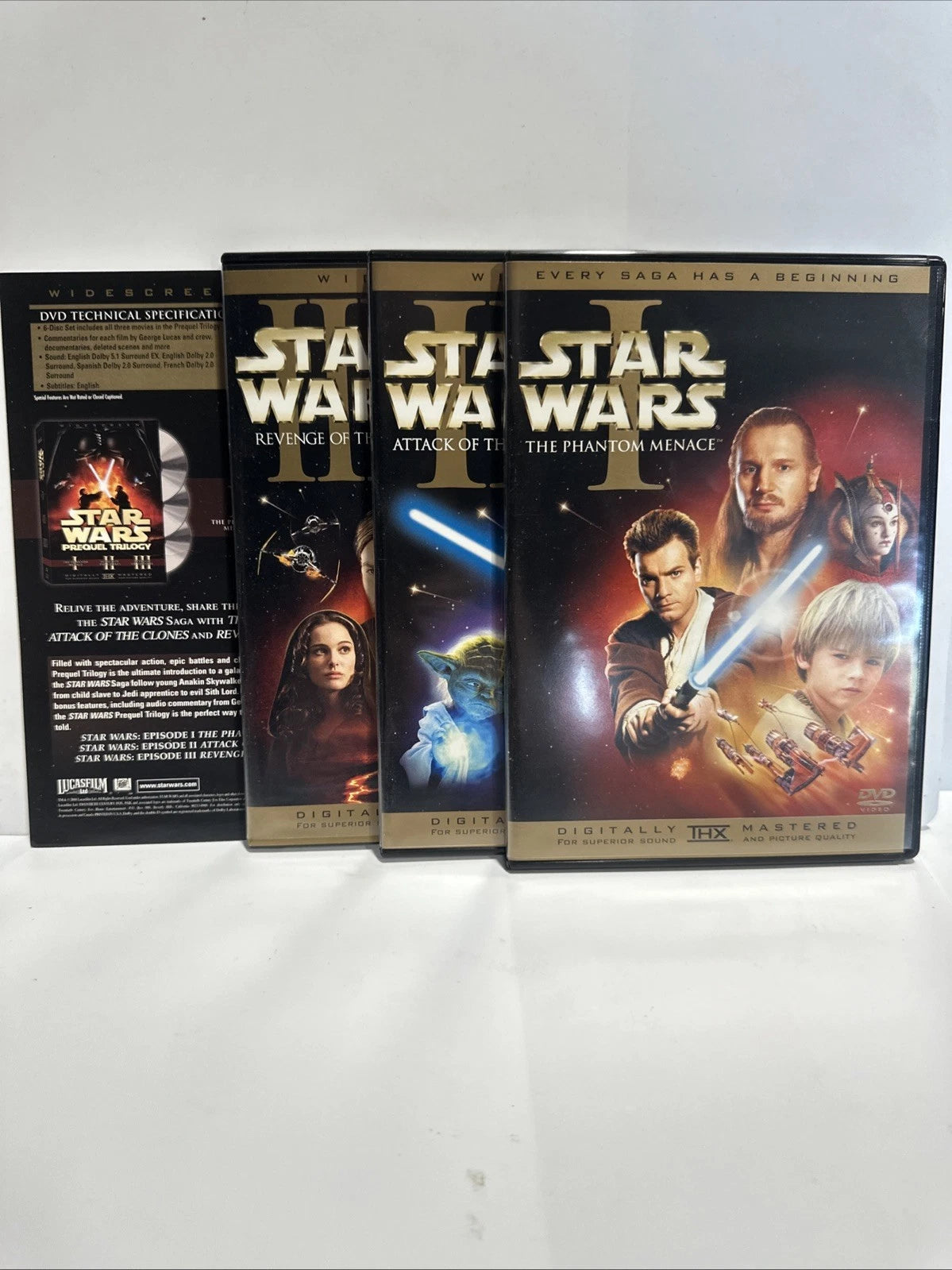 STAR WARS PREQUEL TRILOGY (DVD) NEAR MINT