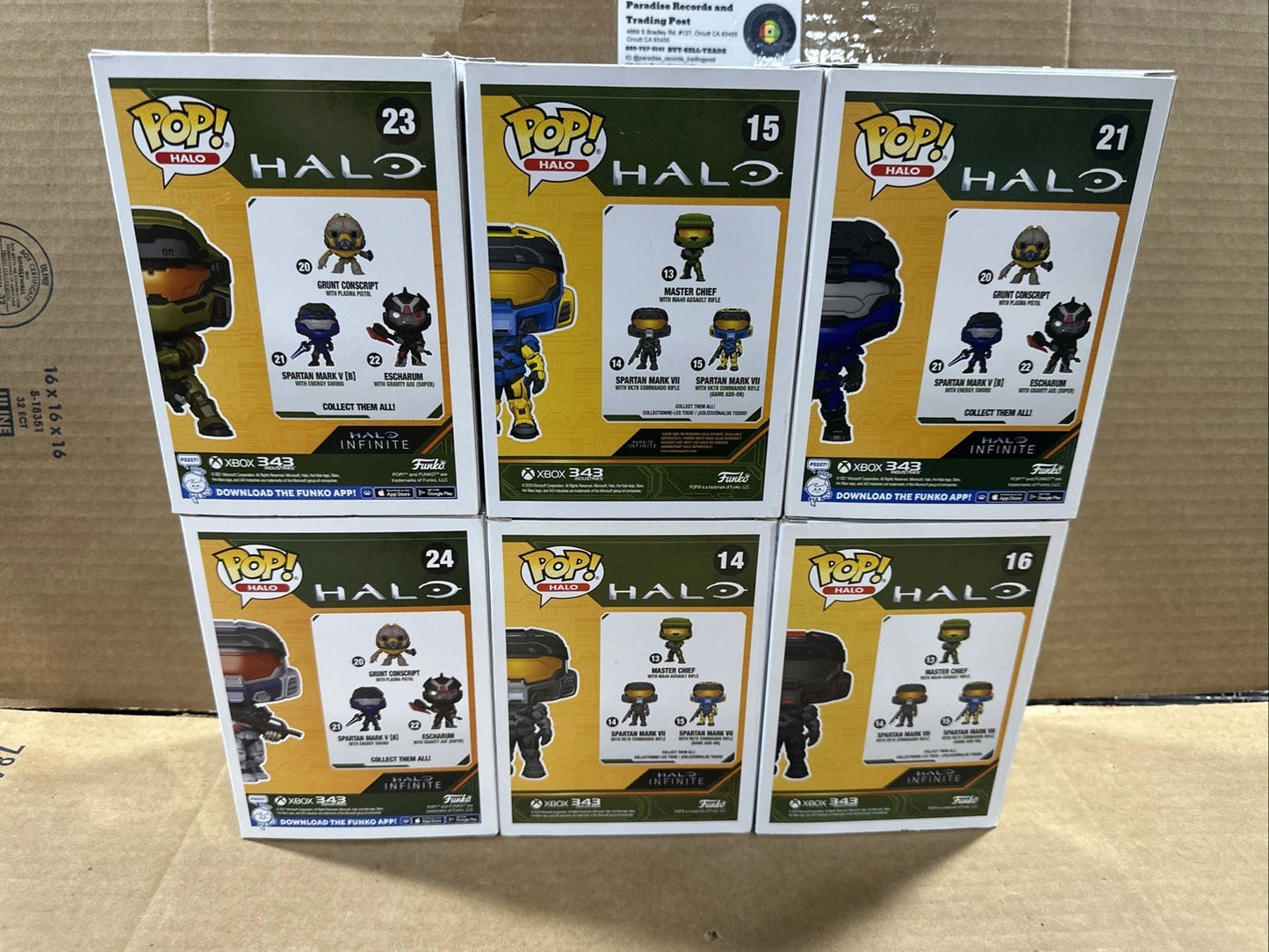Funko Pop! Vinyl: Halo Infinite Lot of 6 Figures New In Box