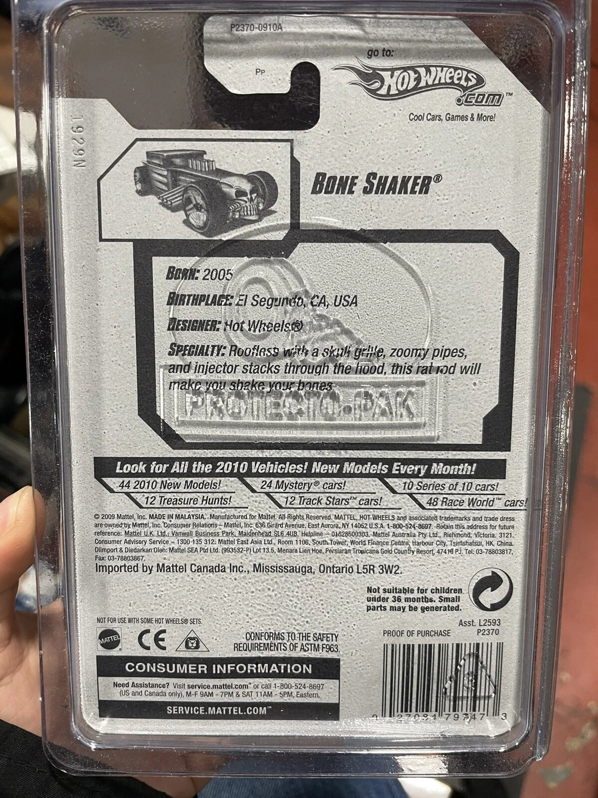 Hot Wheels~2009~Super TREASURE HUNT~ BONE SHAKER~ #8/12 ~Gold/Black~ p2370 New