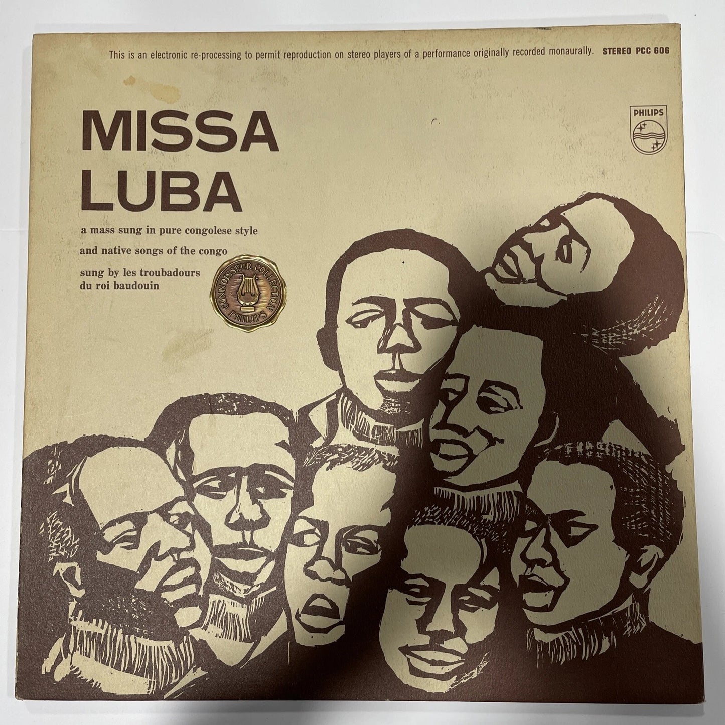 LES TROUBADOURS DU ROI BAUDOUIN Missa Luba 1963 Vinyl LP Philips PCC-606 - VG+