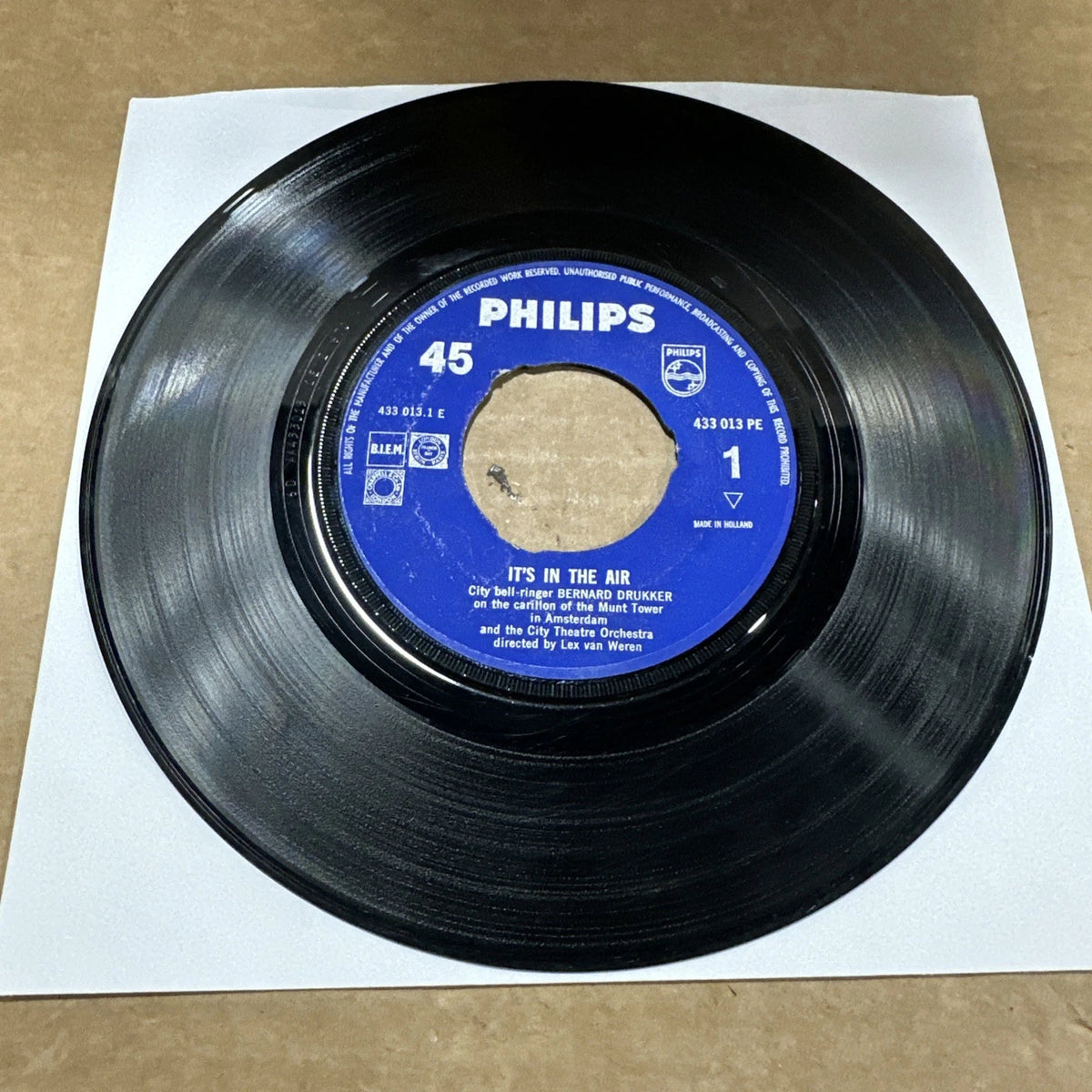 Bernard Drukker It’s In The Air 45 RPM Holland Press RARE