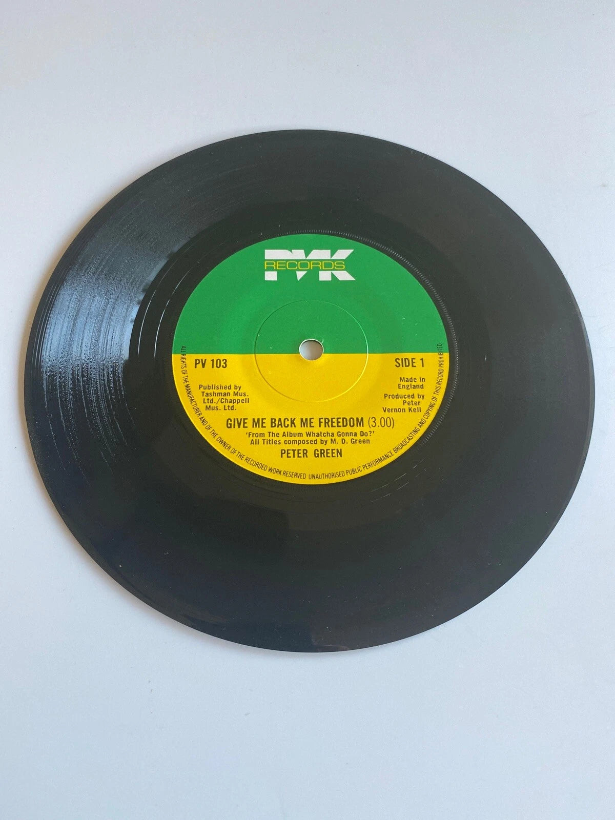 Peter Green UK Give Me Back My Love 7” PV 103