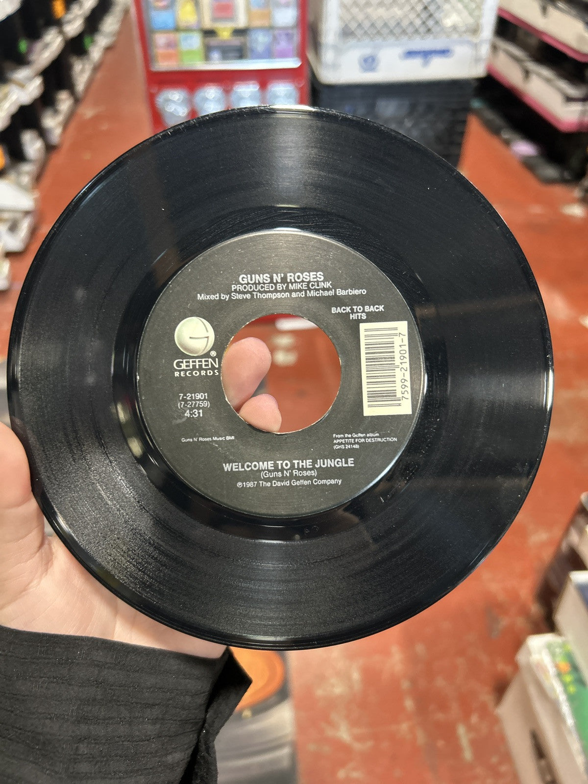 Guns N Roses Sweet Child O’ Mine / Welcome To The Jungle 45 rmp 7” lp