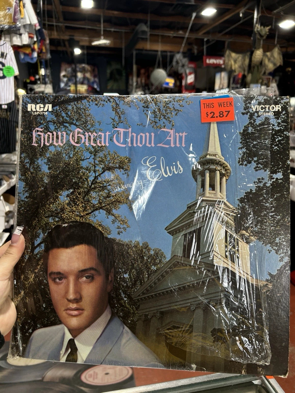 ELVIS PRESLEY - How Great Thou Art (LSP-3758) Grammy Award Winner Logo in Shrink