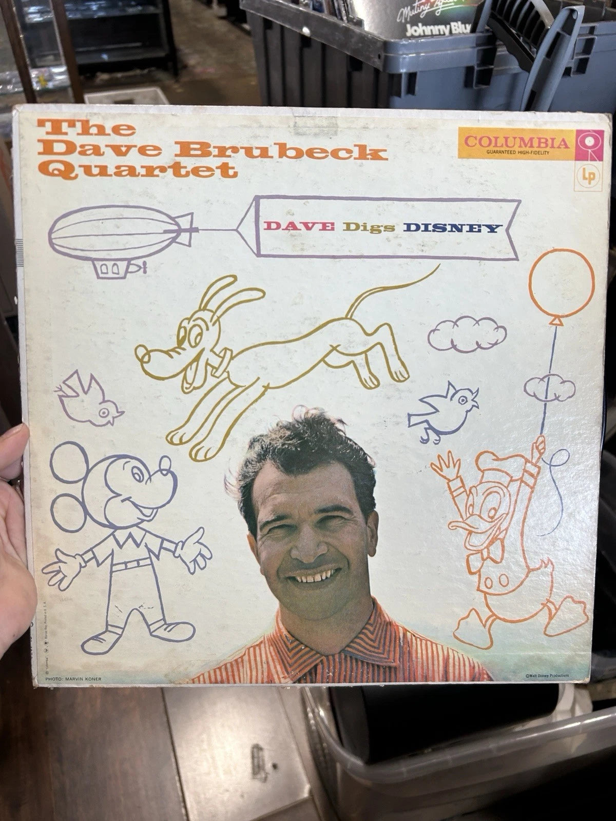 Dave Brubeck Quartet Dave Digs Disney 1957 1st 6 Eye Mono Columbia CL 1059 Jazz
