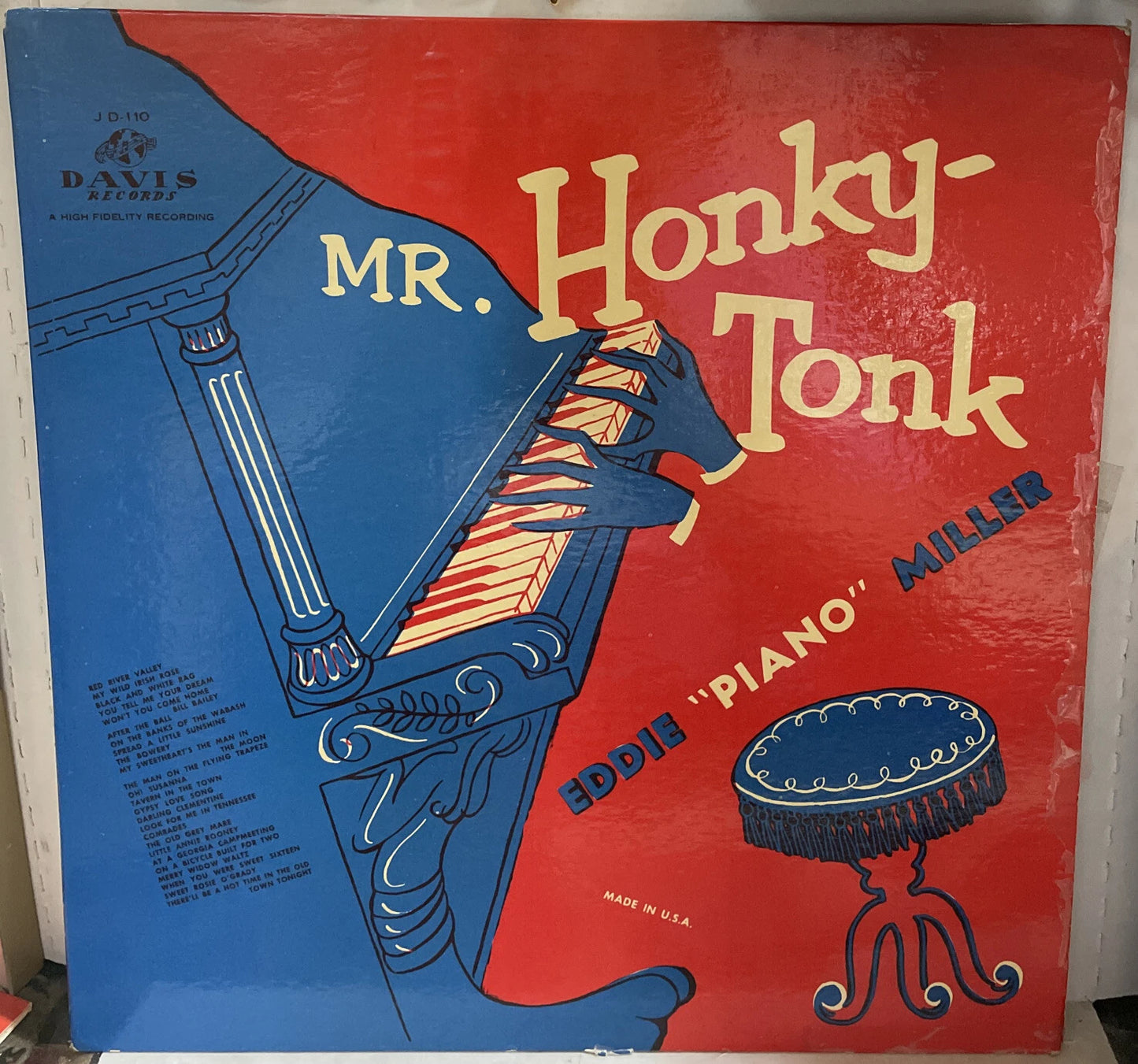 Eddie “Piano” Miller Mr. Honky-Tonk Record JD-110