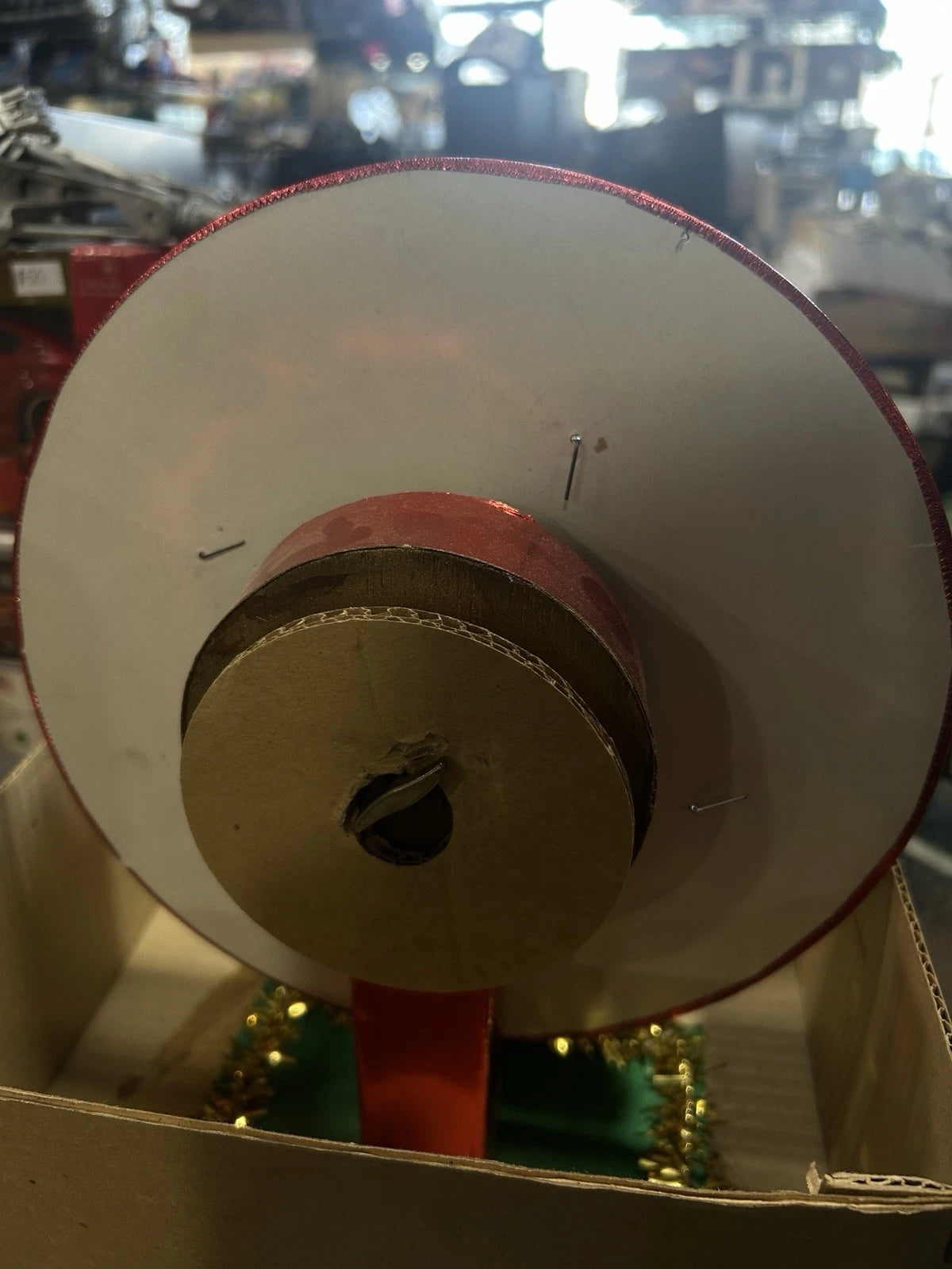 Vintage 1969 Japan paper & plastic Christmas Musical Ferris Wheel w/ Box #424