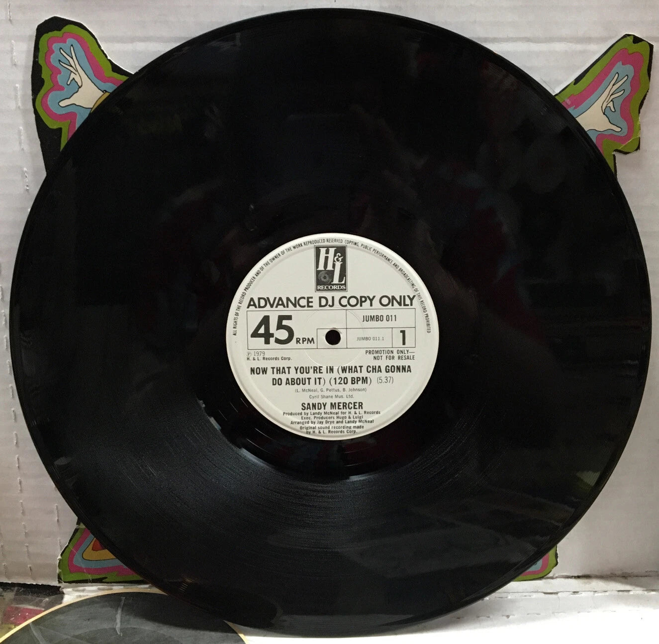 Sandy Mercer Now That Your’e In Promo 12” UK Test Pressing Single JUMBO011