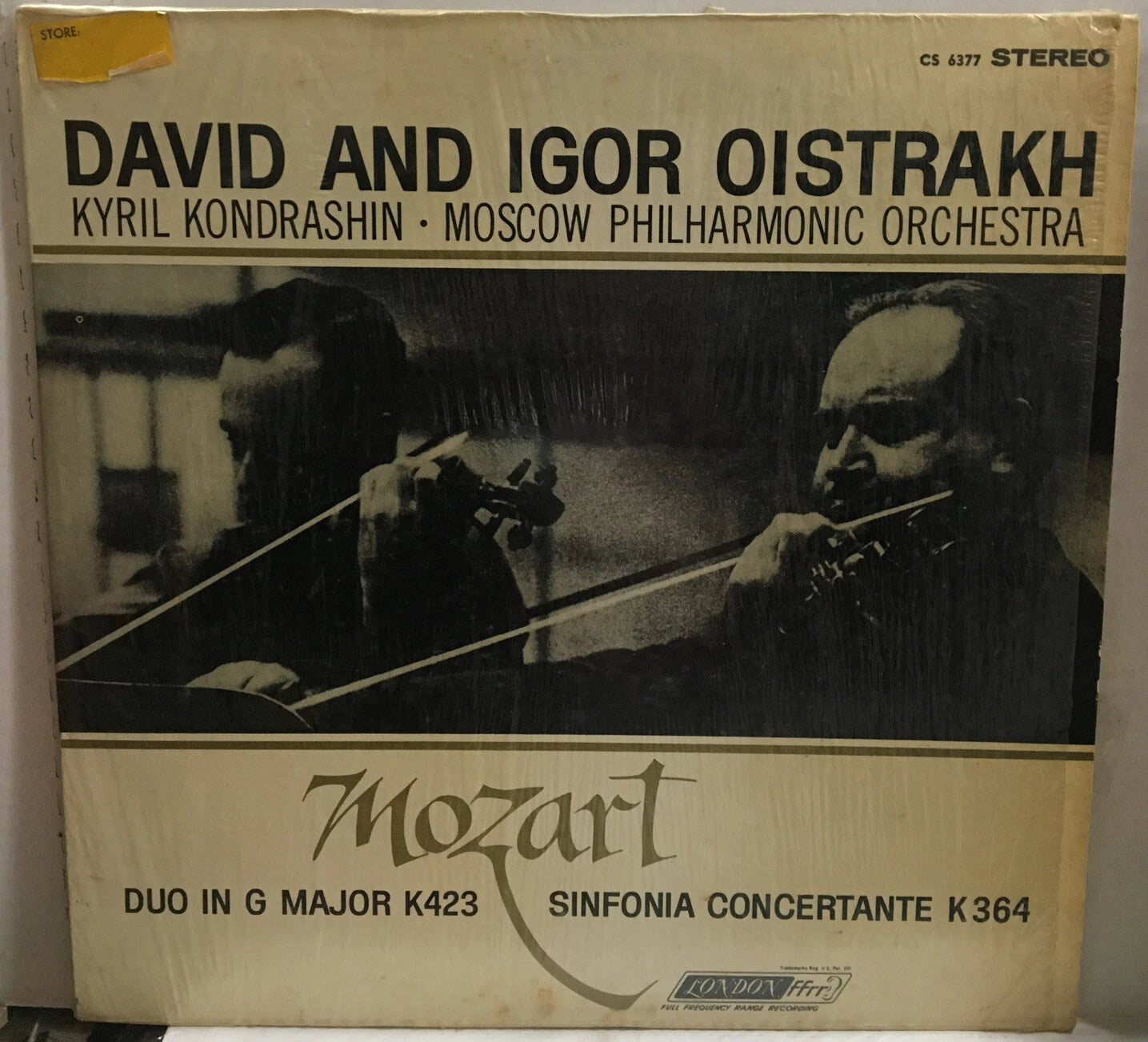 David And Igor Oistrakh Mozart Record CS6377