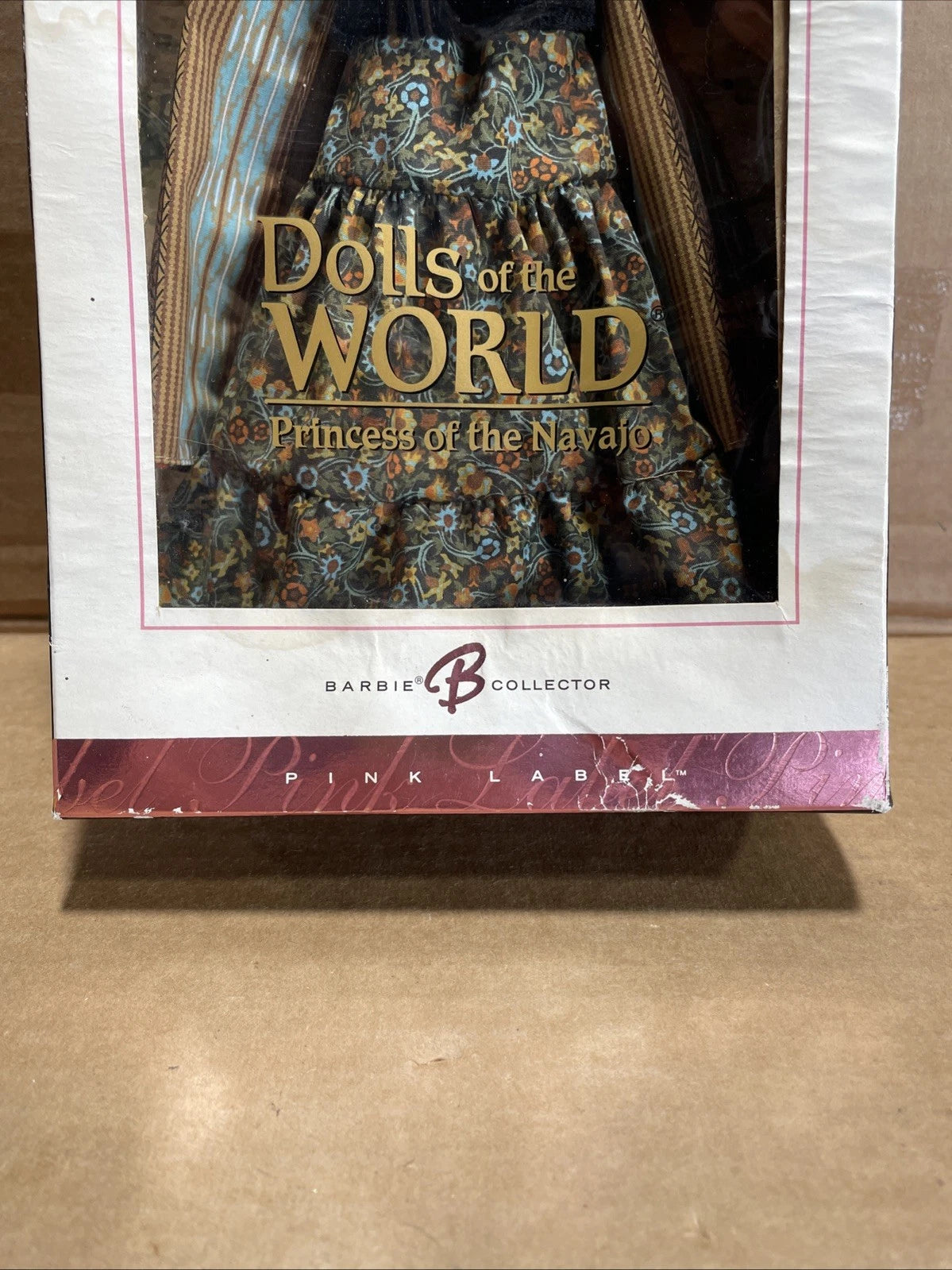 Barbie Dolls of the World Princess of the Navajo Pink Label Damaged Box