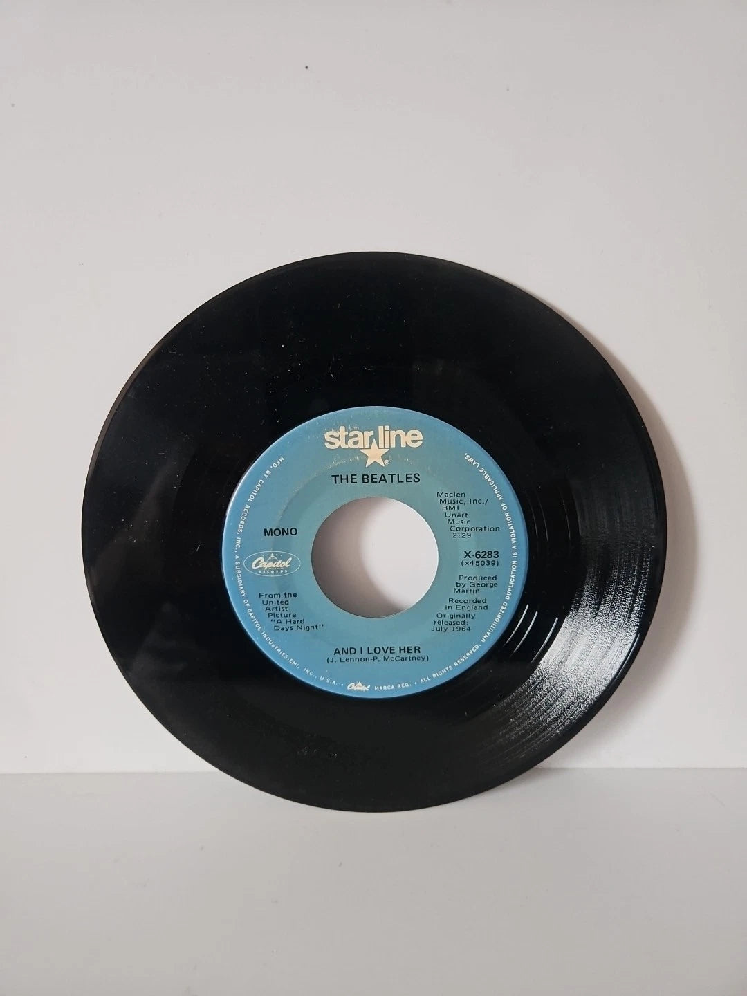 THE BEATLES If I Fell /And I Love Her 45 RPM 7” Vinyl Capitol Starline Label