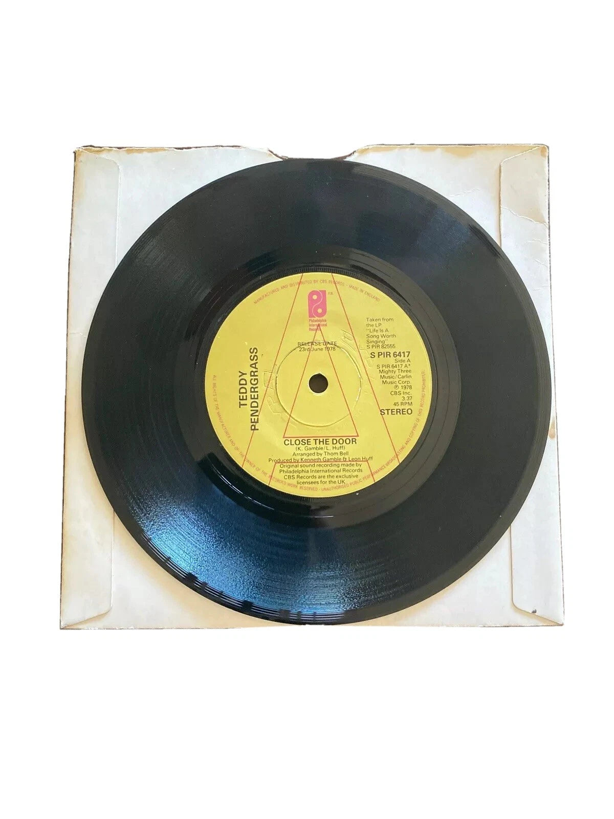 Teddy Pendergrass Close The Door/Get Up Get Down Get Funky Loose UK PROMO 7”