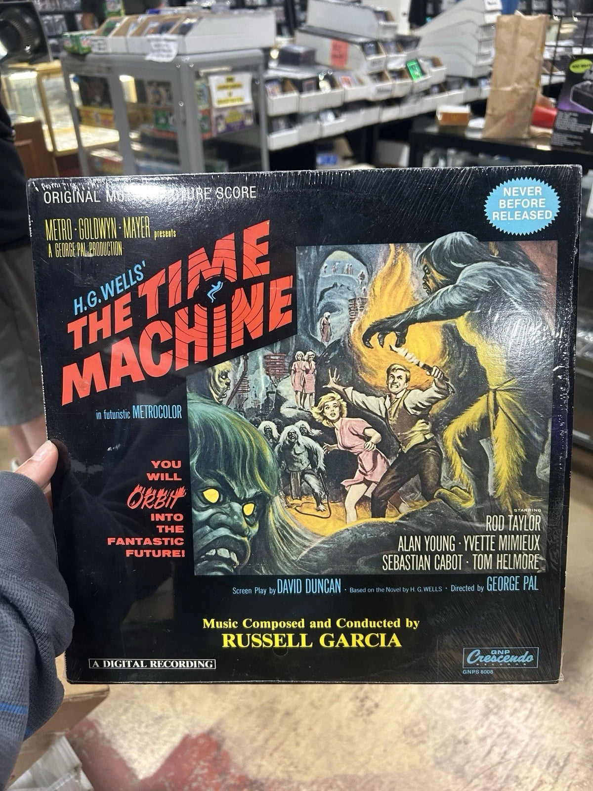 TIME MACHINE OST Russell Garcia GNP-CRESCENDO LP VG++/VG+ shrink