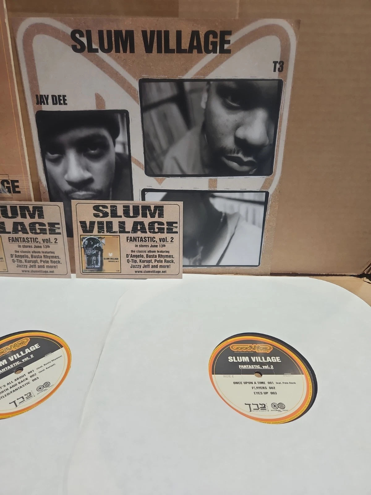 Slum Village Fantastic Vol 2 3xLP J DILLA 2000 Rare Vintage