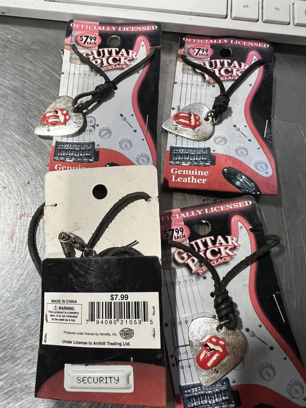 The Rolling Stones Official Tour Tongue Logo Metal Pendant Necklace