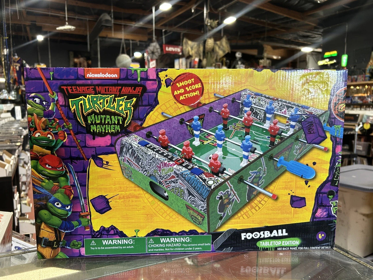 Teenage Mutant Ninja Turtles Mutant Mayhem Tabletop Foosball & Air Hockey