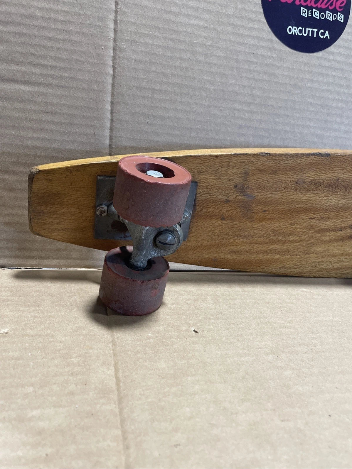 Antique Vintage 1960s Wooden Wood Early Skateboard "Surfer" Rare Vintage